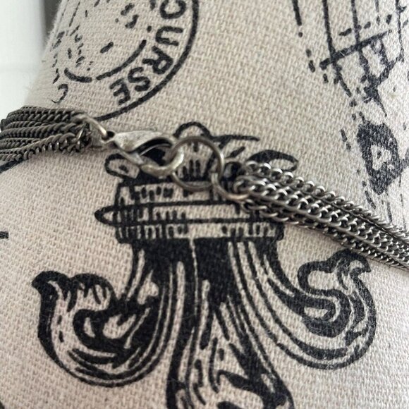 Vintage 35" Silver Tone Chain & Chain Link Necklace Versatile Look (D6) - Picture 5 of 7